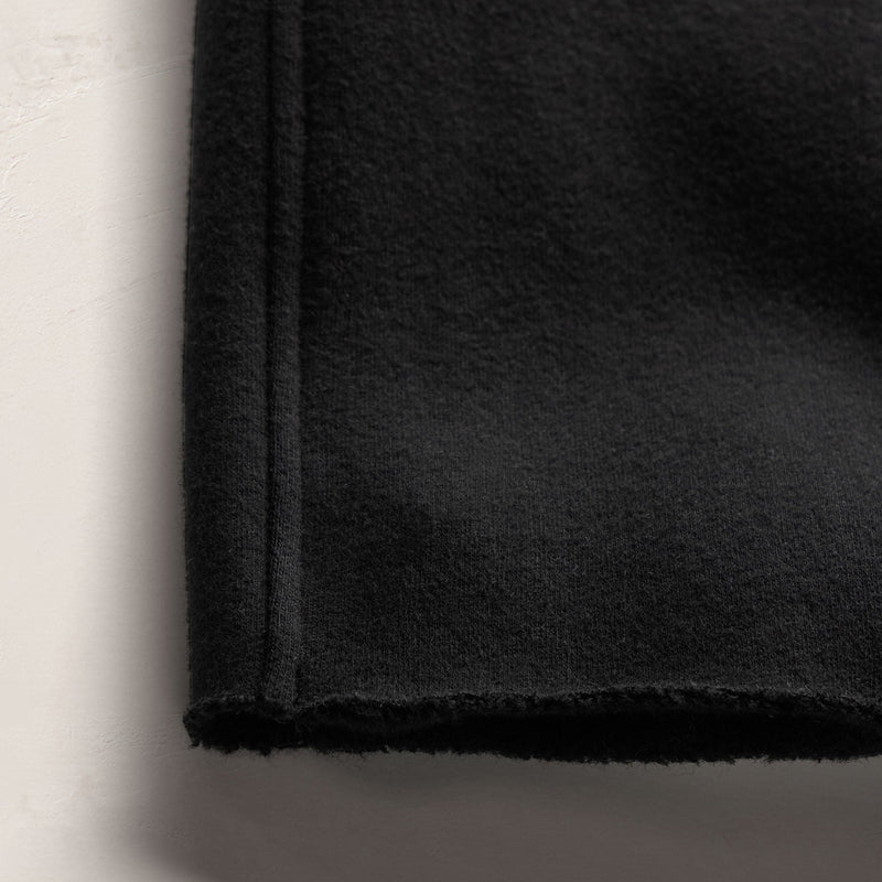 Cozy Straight Sweat Pant in Black | James Perse Los Angeles FLAT