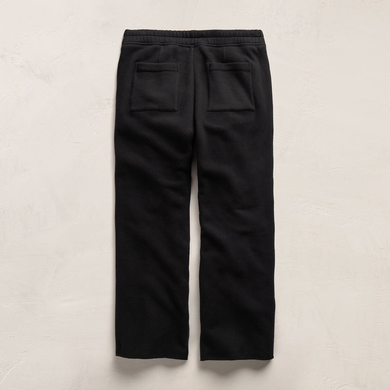 Cozy Straight Sweat Pant in Black | James Perse Los Angeles FLAT