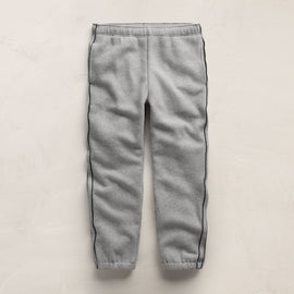 Cozy Sweat Pant With Piping in Heather Grey | James Perse Los Angeles FLAT