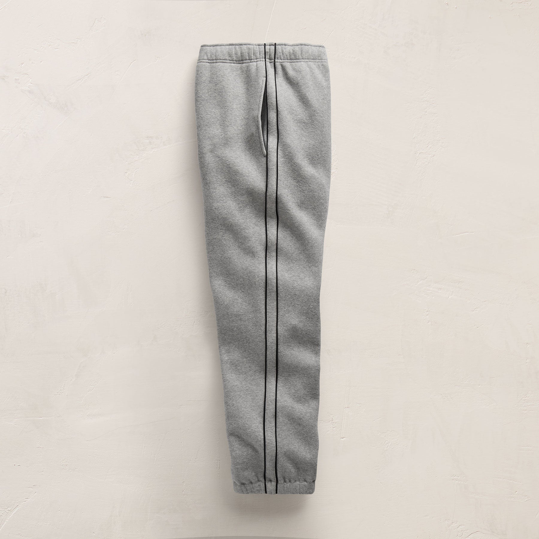 Cozy Sweat Pant With Piping in Heather Grey | James Perse Los Angeles FLAT