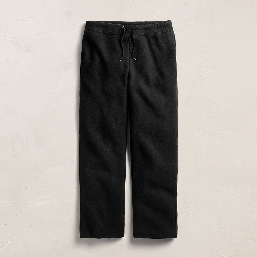 Cozy Fleece Relaxed Straight Leg Sweatpant in Black | James Perse Los Angeles