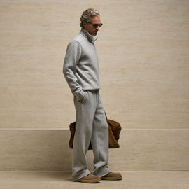 Cozy Fleece Relaxed Straight Leg Sweatpant - Heather Grey