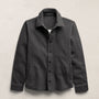 Cozy Fleece Snap Front Jacket in Heather Charcoal | James Perse Los Angeles