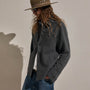 Cozy Fleece Snap Front Jacket in Heather Charcoal | James Perse Los Angeles