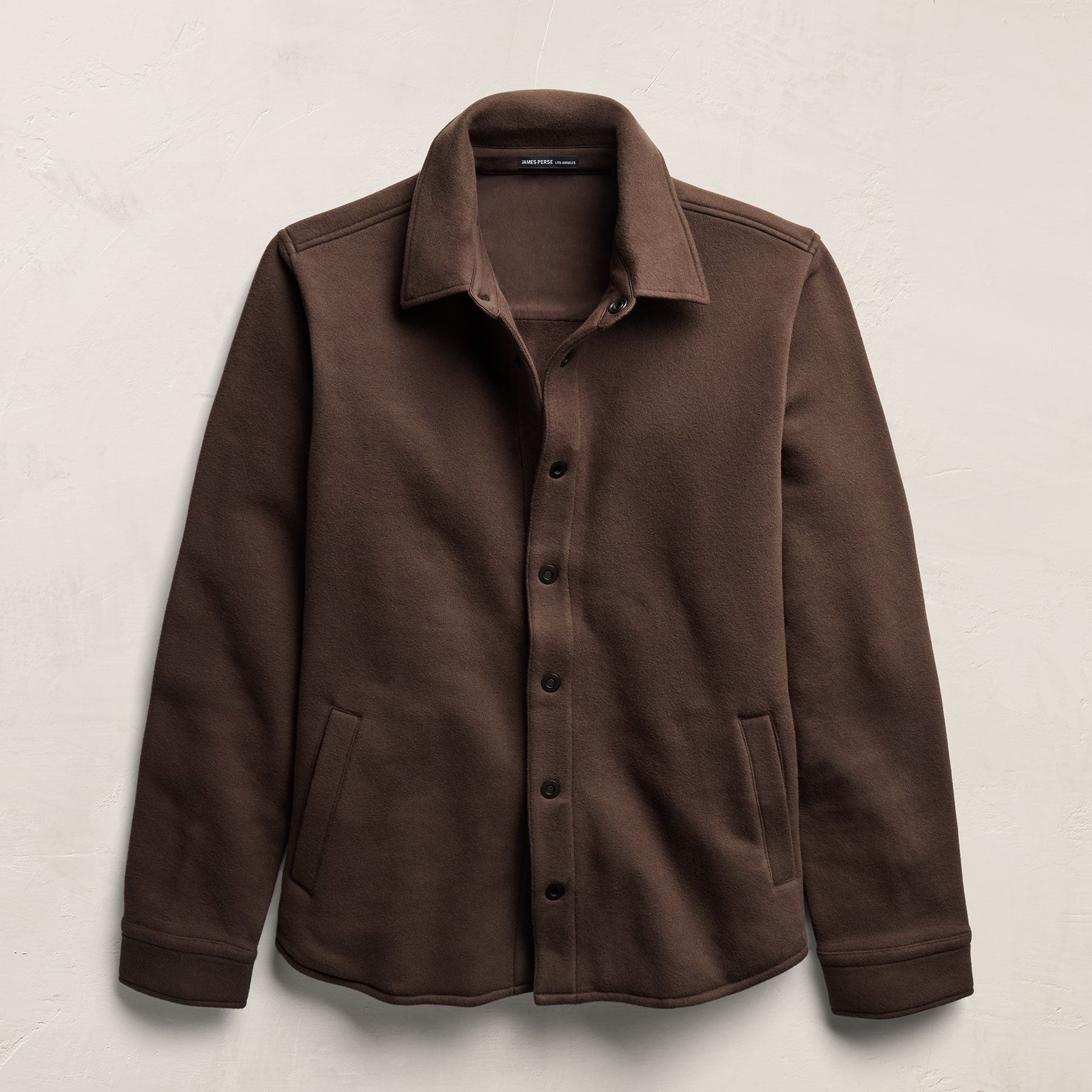 Cozy Fleece Snap Front Jacket in Porcupine | James Perse Los Angeles