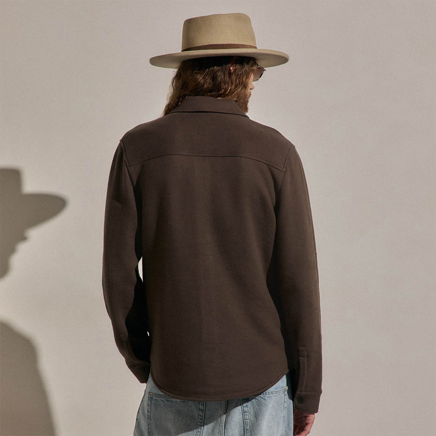 Cozy Fleece Snap Front Jacket in Porcupine | James Perse Los Angeles