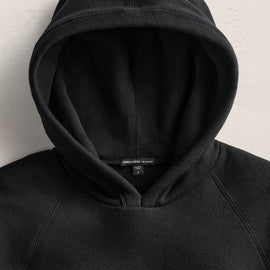 Cozy Hooded Sweatshirt in Black | James Perse Los Angeles