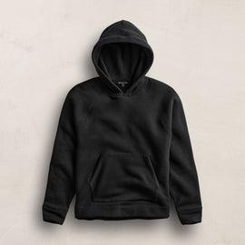 Cozy Hooded Sweatshirt in Black | James Perse Los Angeles