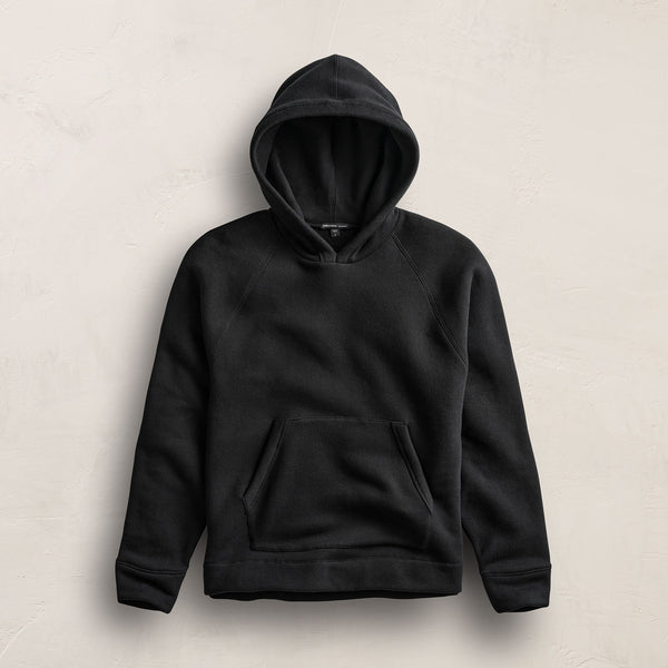Cozy Hooded Sweatshirt in Black | James Perse Los Angeles