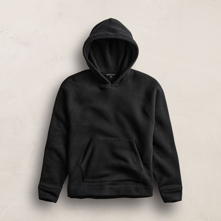 Cozy Hooded Sweatshirt in Black | James Perse Los Angeles