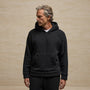 Cozy Hooded Sweatshirt in Black | James Perse Los Angeles