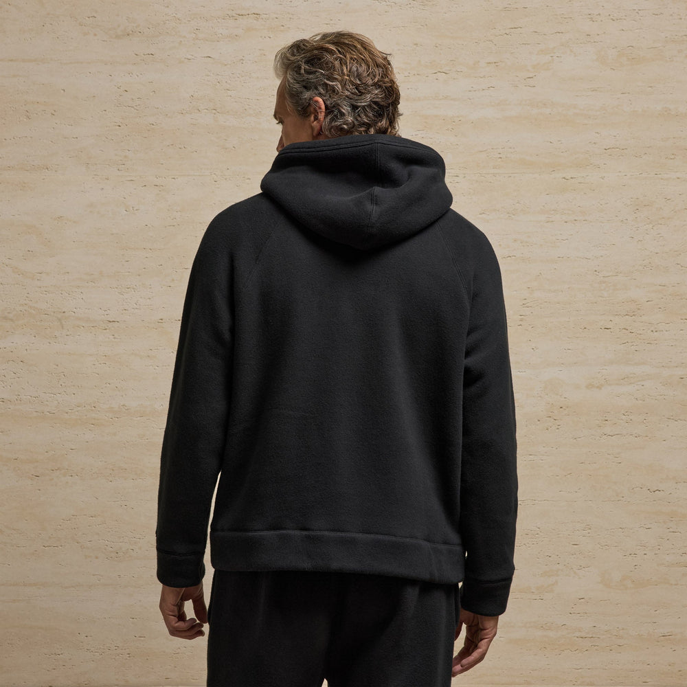 Cozy Hooded Sweatshirt in Black | James Perse Los Angeles