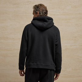 Cozy Hooded Sweatshirt in Black | James Perse Los Angeles