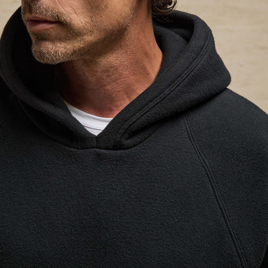 Cozy Hooded Sweatshirt in Black | James Perse Los Angeles