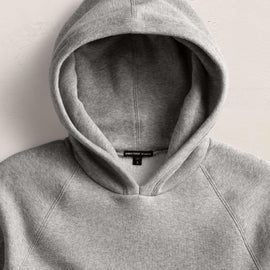 Cozy Hooded Sweatshirt in Heather Grey | James Perse Los Angeles