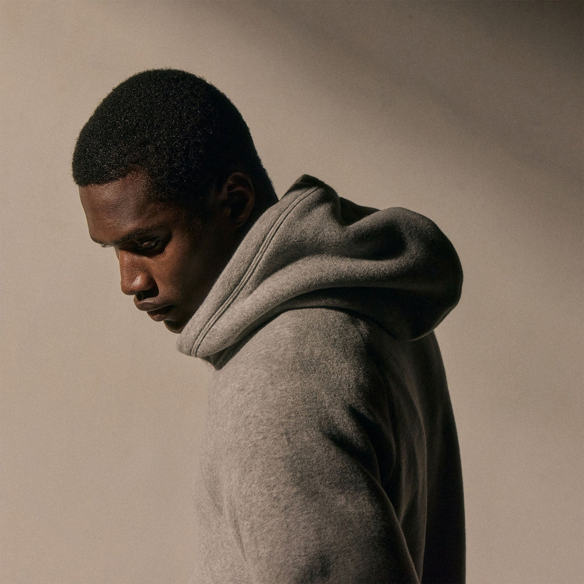 Cozy Hooded Sweatshirt in Heather Grey | James Perse Los Angeles