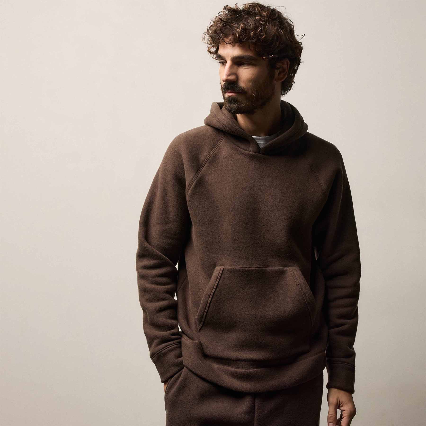Cozy Hooded Sweatshirt in Porcupine | James Perse Los Angeles