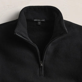Cozy Half Zip in Black | James Perse Los Angeles