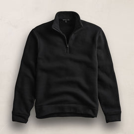 Cozy Half Zip in Black | James Perse Los Angeles