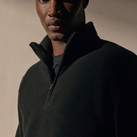 Cozy Half Zip in Black | James Perse Los Angeles