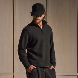 Cozy Half Zip - Black