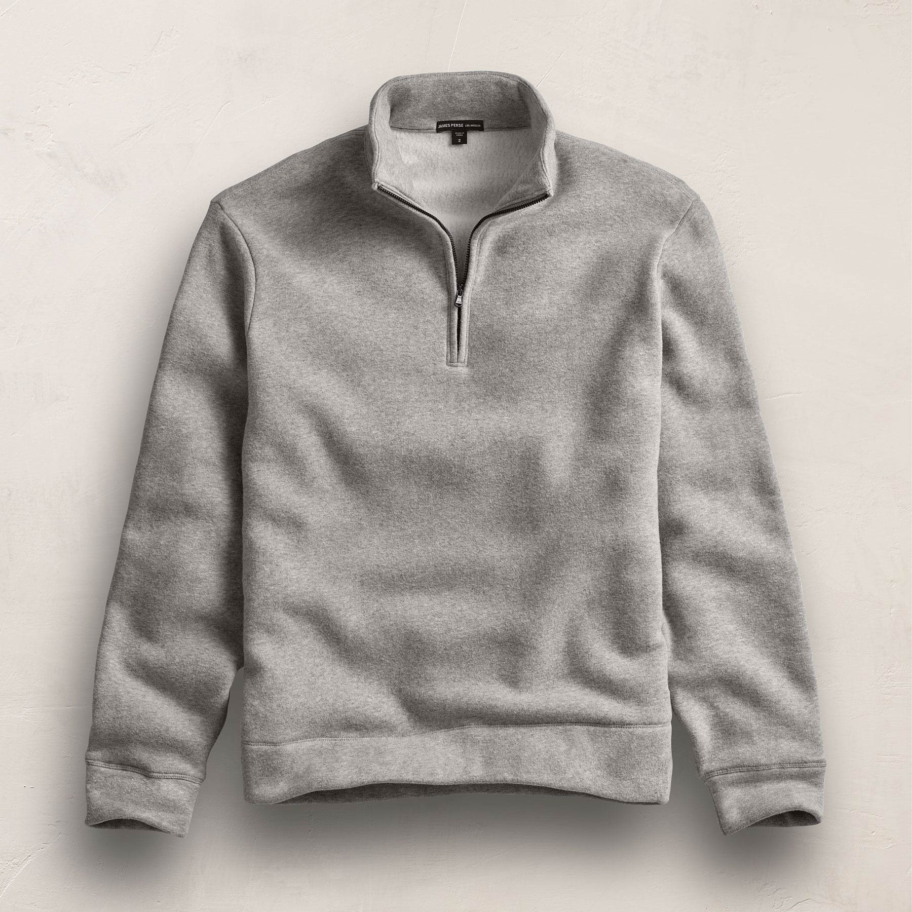 Cozy Half Zip in Heather Grey | James Perse Los Angeles