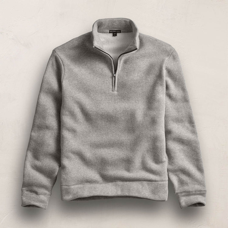 Cozy Half Zip in Heather Grey | James Perse Los Angeles