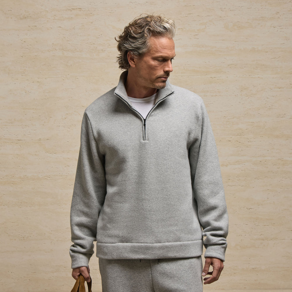 Cozy Half Zip - Heather Grey
