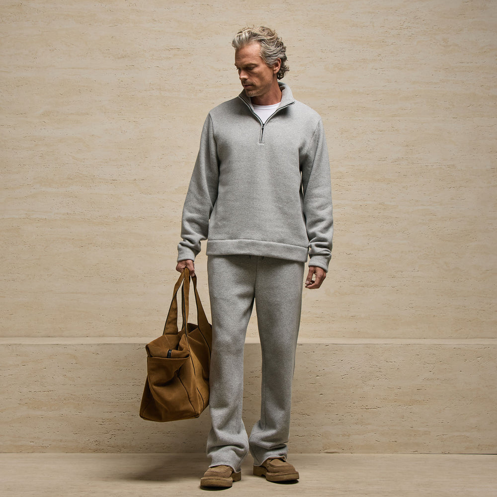Cozy Half Zip - Heather Grey