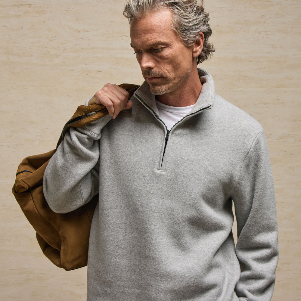 Cozy Half Zip - Heather Grey