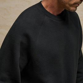 Cozy Fleece Raglan Crew - Black