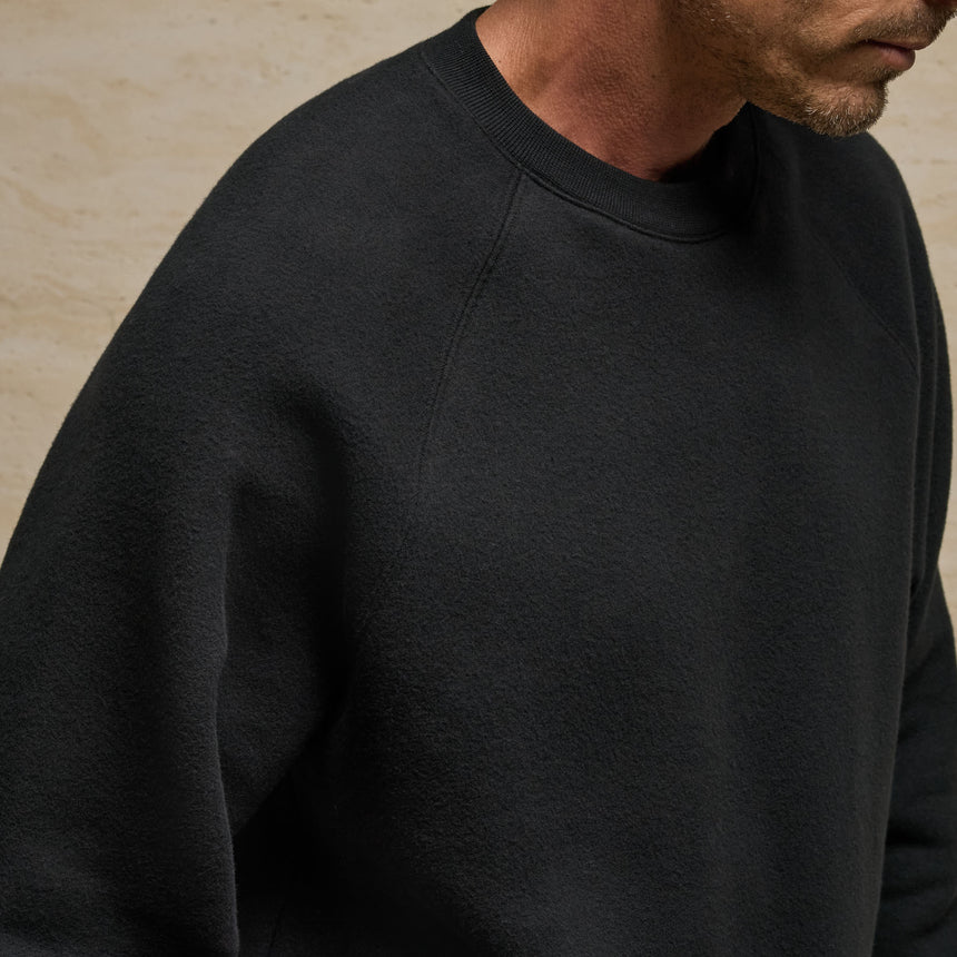 Cozy Fleece Raglan Crew - Black