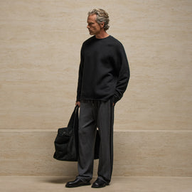 Cozy Fleece Raglan Crew - Black