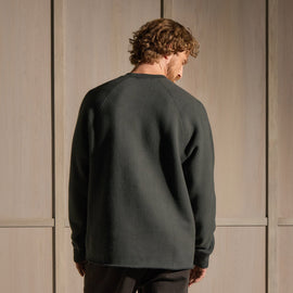 Cozy Fleece Raglan Crew in Fern | James Perse Los Angeles