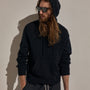 Cotton Linen Hoodie in Black | James Perse Los Angeles