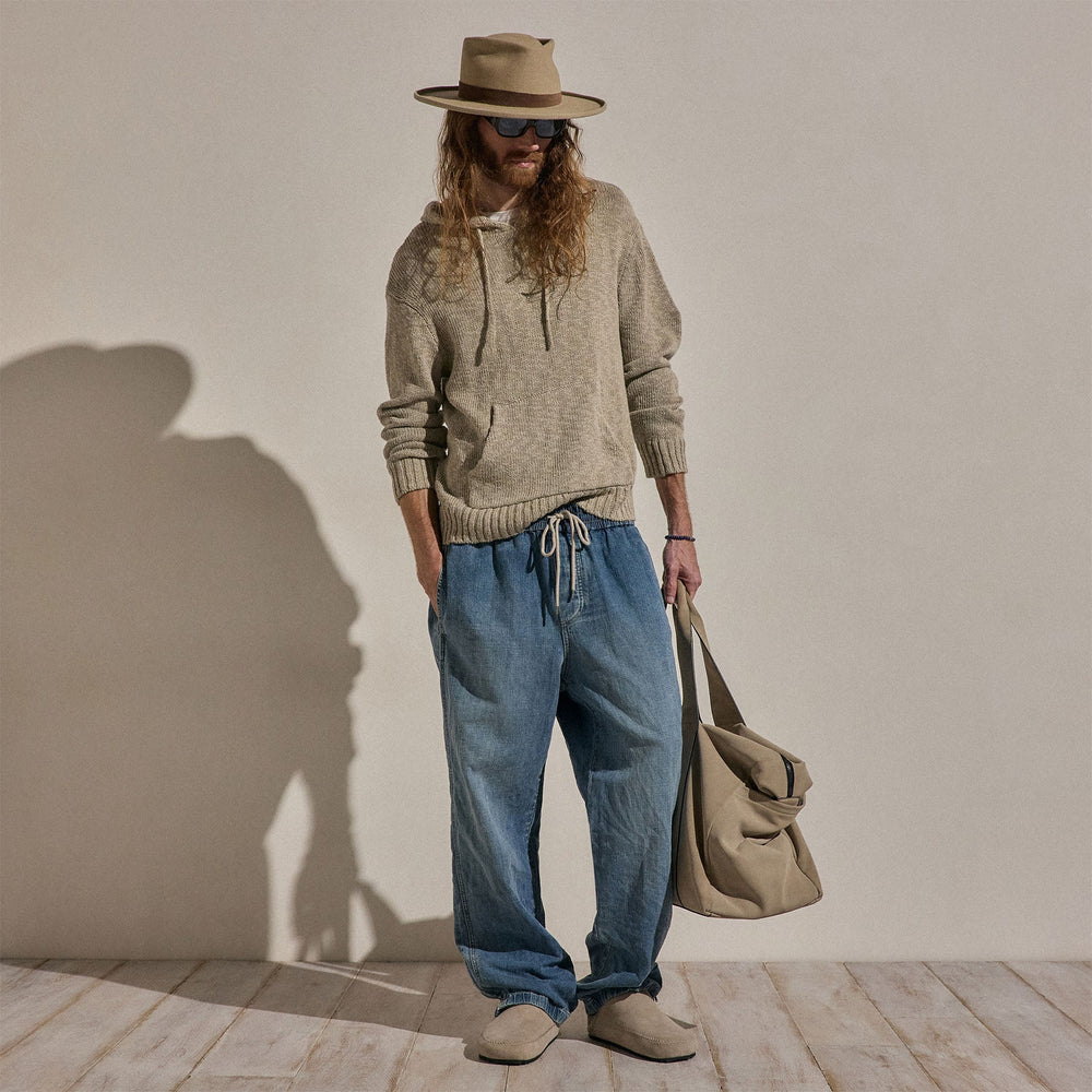 Cotton Linen Hoodie in Taupe | James Perse Los Angeles