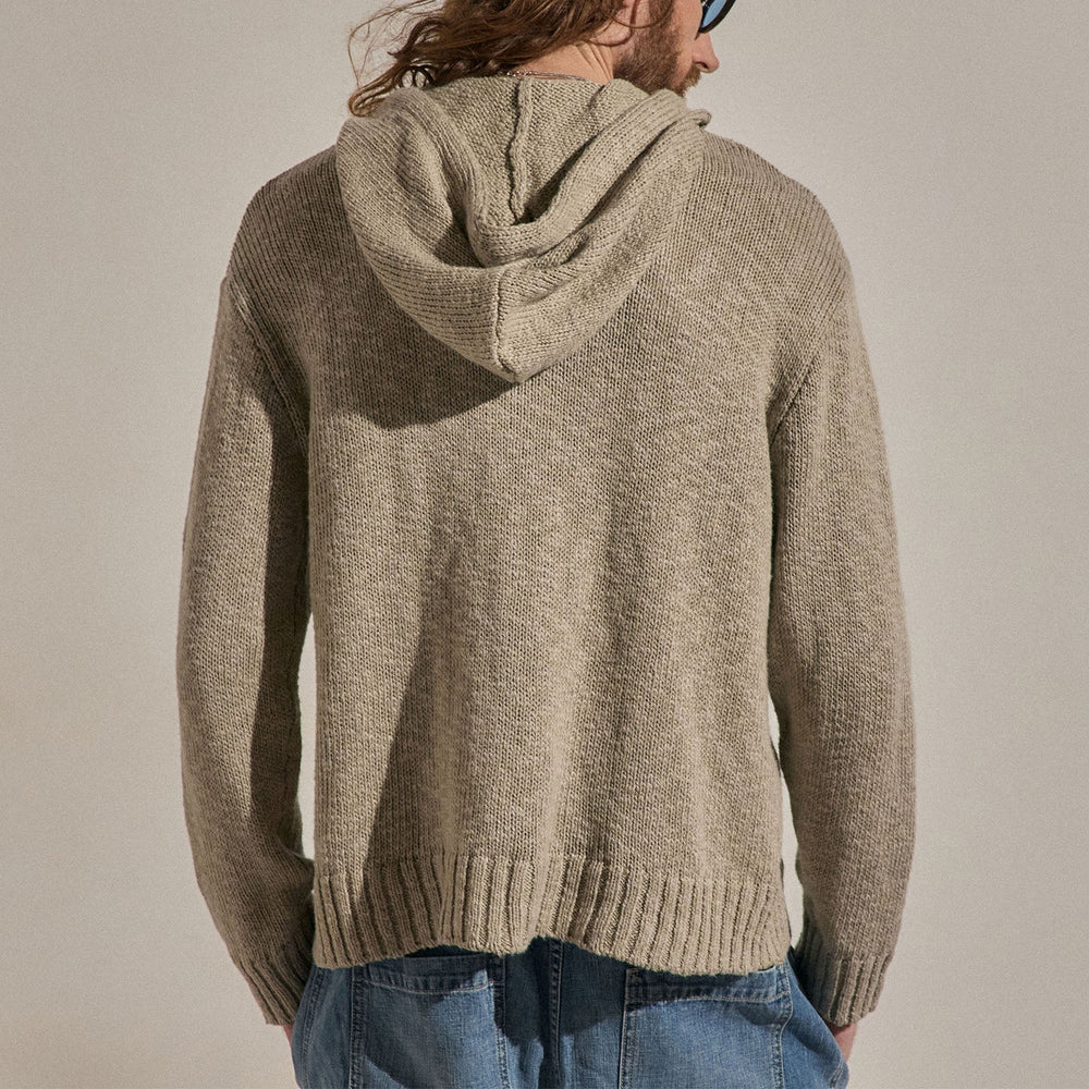 Cotton Linen Hoodie in Taupe | James Perse Los Angeles