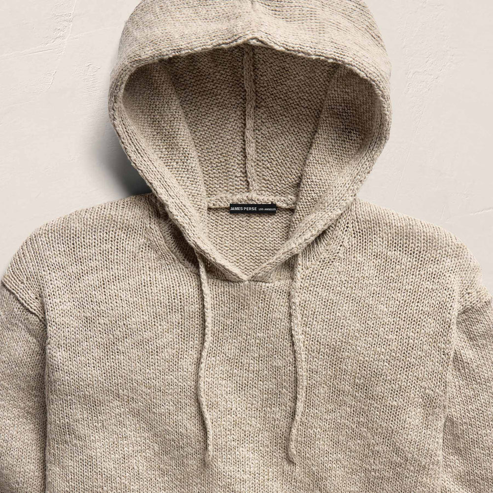 Cotton Linen Hoodie in Taupe | James Perse Los Angeles