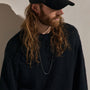 Cotton Linen Crew Sweater in Black | James Perse Los Angeles
