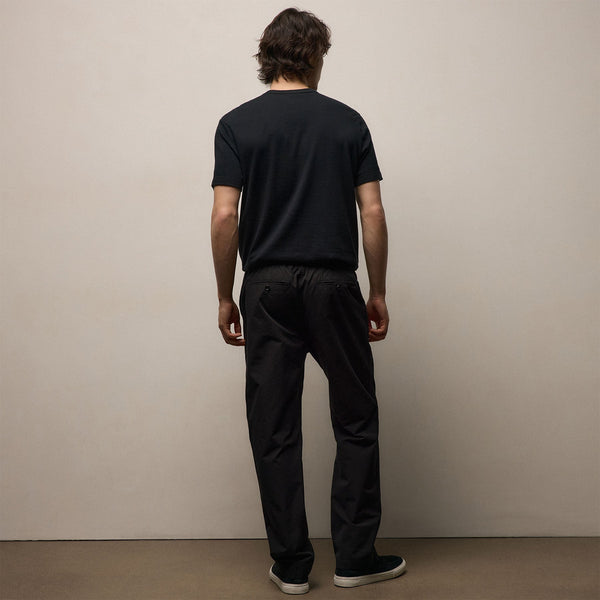 Italian Heavy Poplin Trouser in Black | James Perse Los Angeles