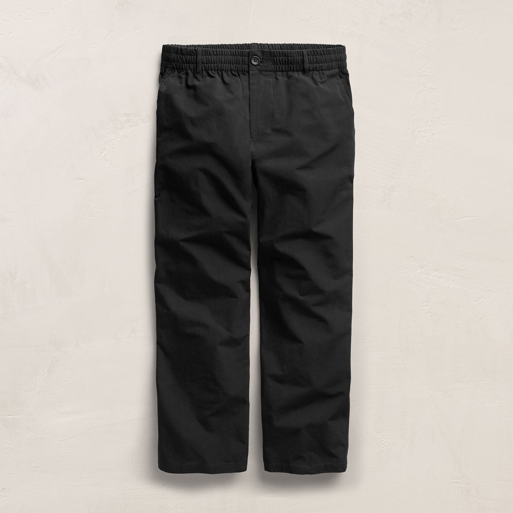 Italian Heavy Poplin Trouser in Black | James Perse Los Angeles