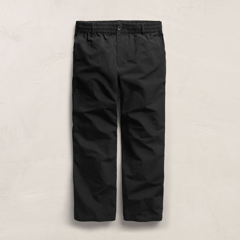 Italian Heavy Poplin Trouser in Black | James Perse Los Angeles