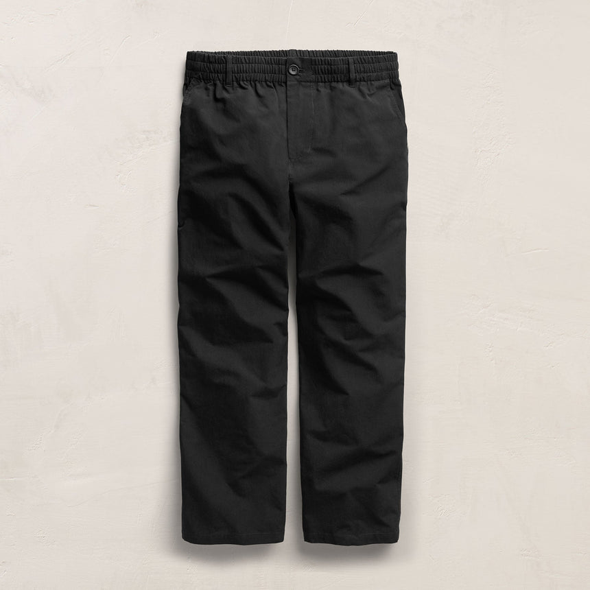 Italian Heavy Poplin Trouser in Black | James Perse Los Angeles