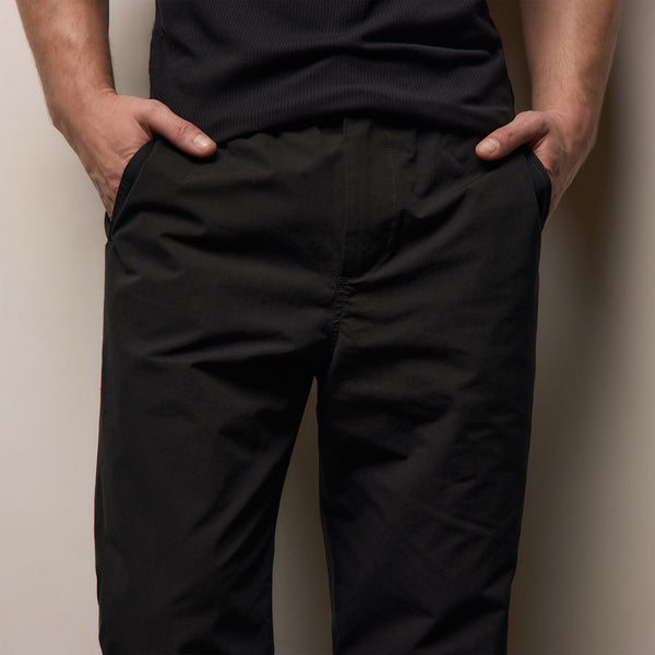 Italian Heavy Poplin Trouser in Black | James Perse Los Angeles