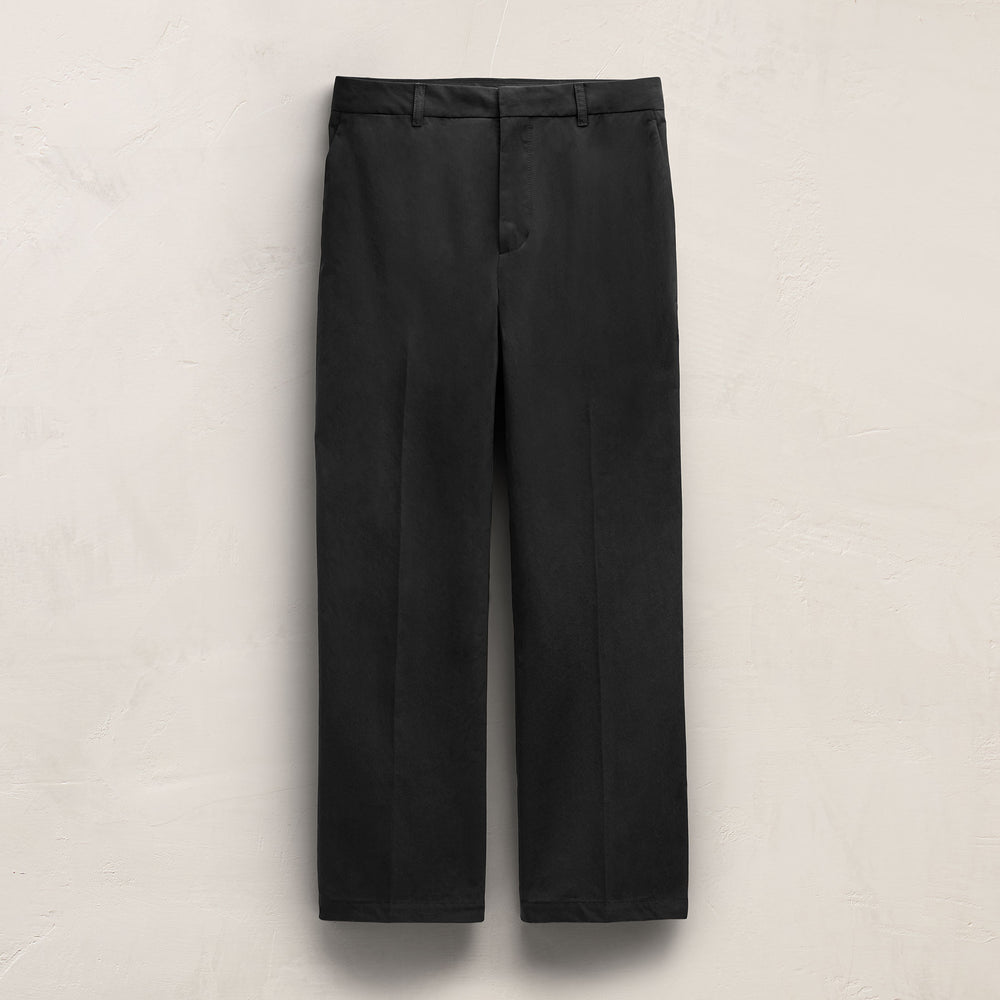Italian Heavy Poplin Clean Front Trouser in Black | James Perse Los Angeles