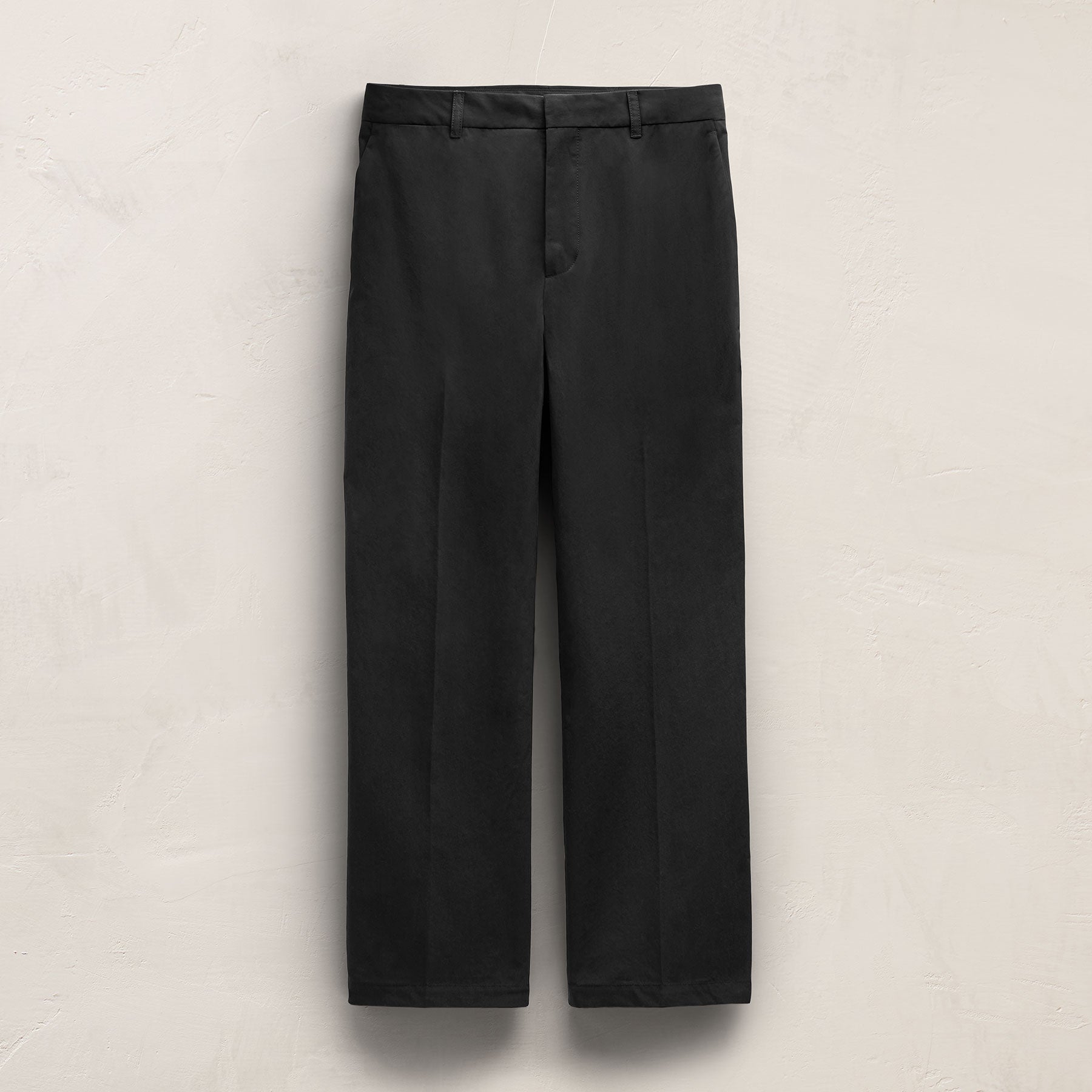 Italian Heavy Poplin Clean Front Trouser in Black | James Perse Los Angeles