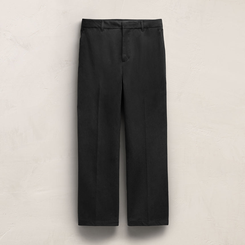 Italian Heavy Poplin Clean Front Trouser in Black | James Perse Los Angeles