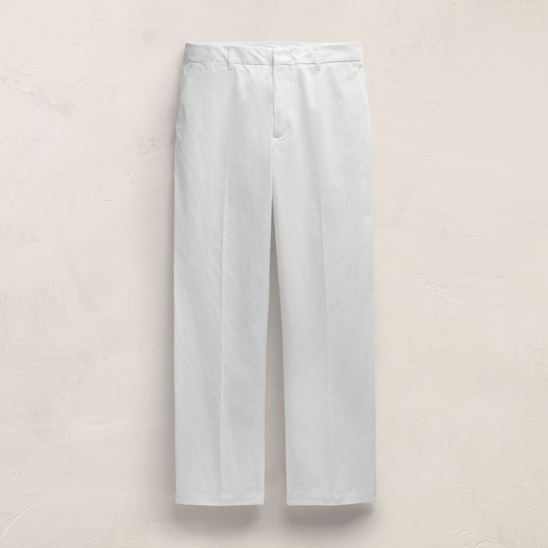 Italian Heavy Poplin Clean Front Trouser in White | James Perse Los Angeles