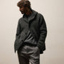 Chunky Waffle Knit Hooded Coat in Anthracite | James Perse Los Angeles