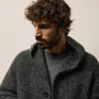 Chunky Waffle Knit Hooded Coat in Anthracite | James Perse Los Angeles